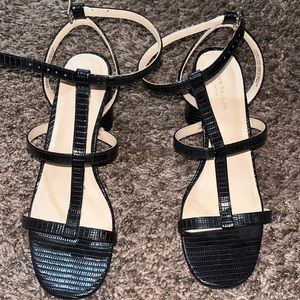 ANN TAYLOR black heels, size 6.5. Comfortable heel, worn 3 times.